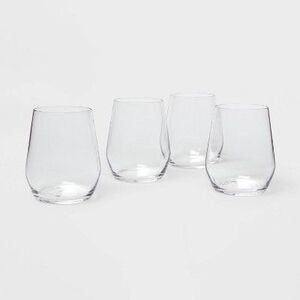 Threshold - 12oz 4pk Glass Atherton Stemless Wine Glasses - Threshold